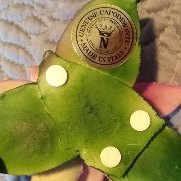 Vintage 60s Italian genuine Capodimonte Porcelain Flower, daisy NWT - Picture 2 of 5